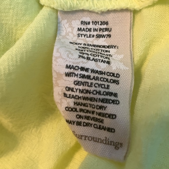 Soft Surroundings Yellow Blouse - Picture 7 of 7